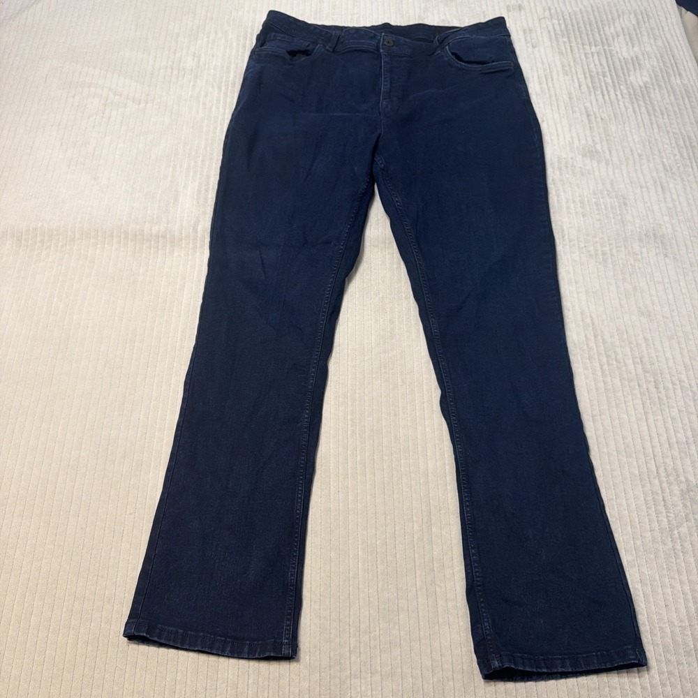 The Perfect Jean NYC Mens 40x34 Dark Blue Bootcut Fit Denim Stretch